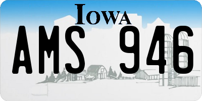 IA license plate AMS946