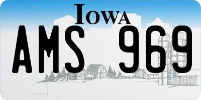 IA license plate AMS969