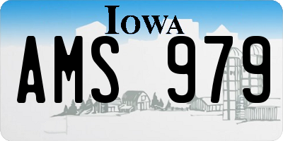 IA license plate AMS979