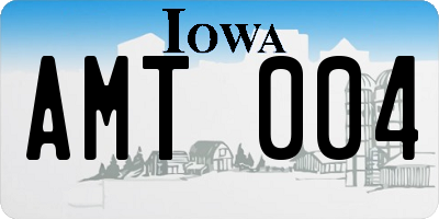 IA license plate AMT004