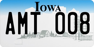 IA license plate AMT008