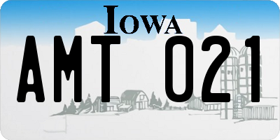 IA license plate AMT021