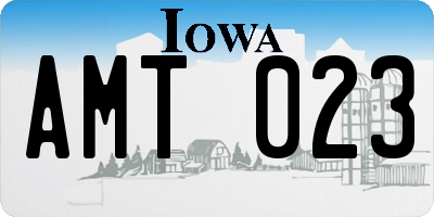 IA license plate AMT023