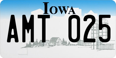 IA license plate AMT025