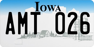 IA license plate AMT026