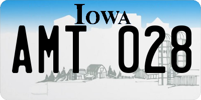 IA license plate AMT028