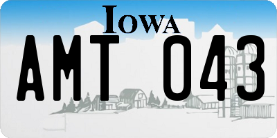 IA license plate AMT043