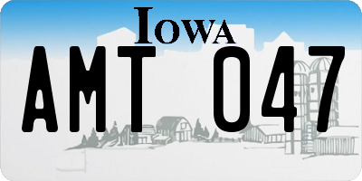 IA license plate AMT047