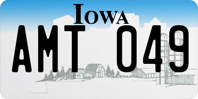 IA license plate AMT049