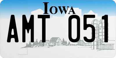 IA license plate AMT051