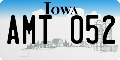 IA license plate AMT052