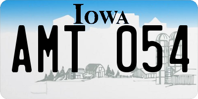 IA license plate AMT054