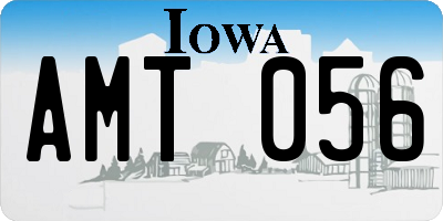IA license plate AMT056