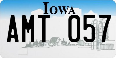IA license plate AMT057