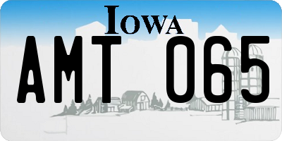 IA license plate AMT065
