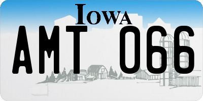 IA license plate AMT066