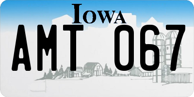 IA license plate AMT067