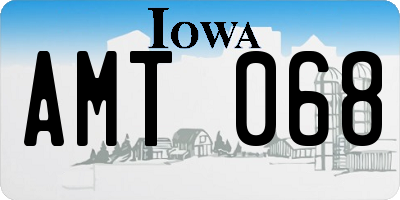 IA license plate AMT068