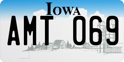 IA license plate AMT069