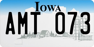 IA license plate AMT073
