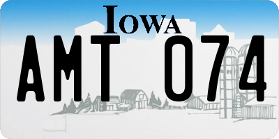 IA license plate AMT074