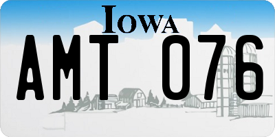 IA license plate AMT076