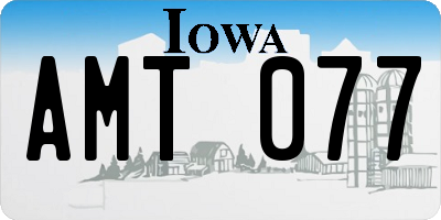 IA license plate AMT077