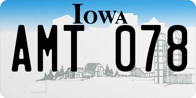 IA license plate AMT078
