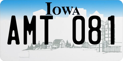 IA license plate AMT081