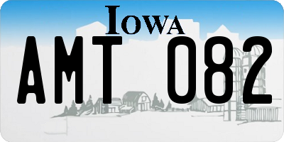 IA license plate AMT082
