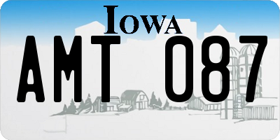 IA license plate AMT087