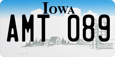 IA license plate AMT089