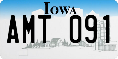 IA license plate AMT091
