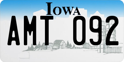 IA license plate AMT092