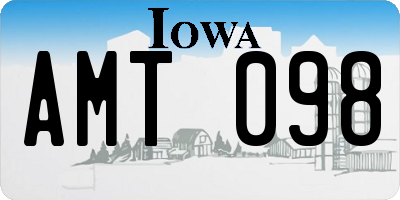 IA license plate AMT098