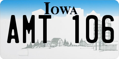 IA license plate AMT106