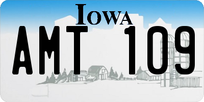 IA license plate AMT109
