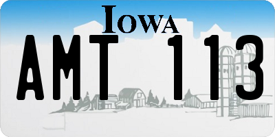 IA license plate AMT113