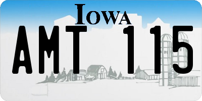 IA license plate AMT115