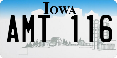 IA license plate AMT116