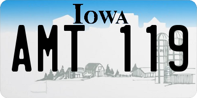 IA license plate AMT119