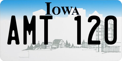 IA license plate AMT120
