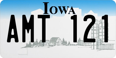 IA license plate AMT121