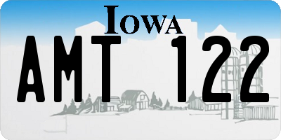 IA license plate AMT122