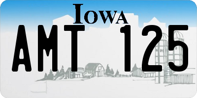 IA license plate AMT125