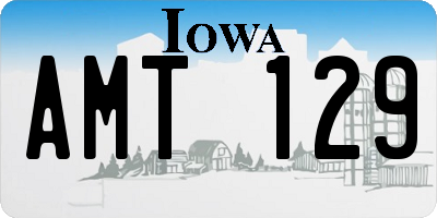 IA license plate AMT129