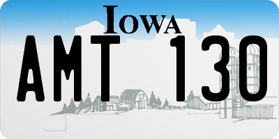 IA license plate AMT130