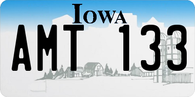 IA license plate AMT133