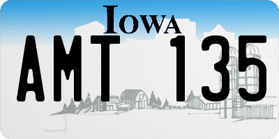 IA license plate AMT135