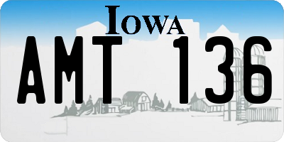 IA license plate AMT136